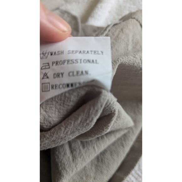 Misslook Grey/Tan Asymmetrical Tunic with Pockets, XL , Cotton/Polyester, Hippie - Picture 8 of 12